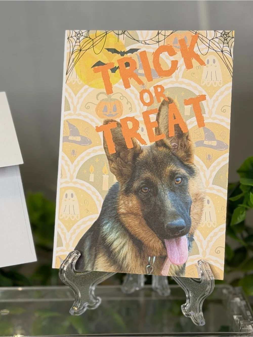 German Shepherd Trick or Treat Halloween Greeting Cards 4x6 Set of 15